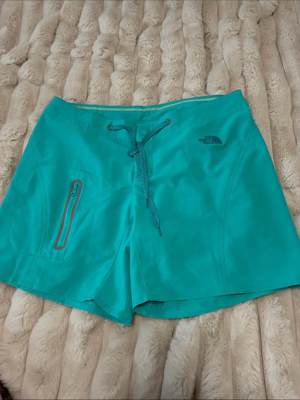 The North Face Teal Drawstring Athletic Shorts